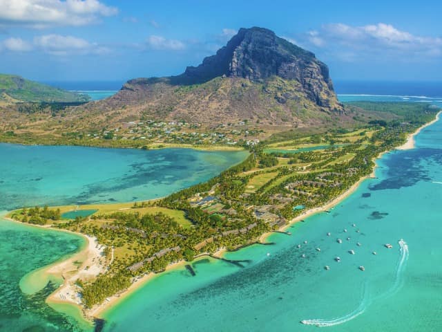 Vista aérea Ilhas Maurício